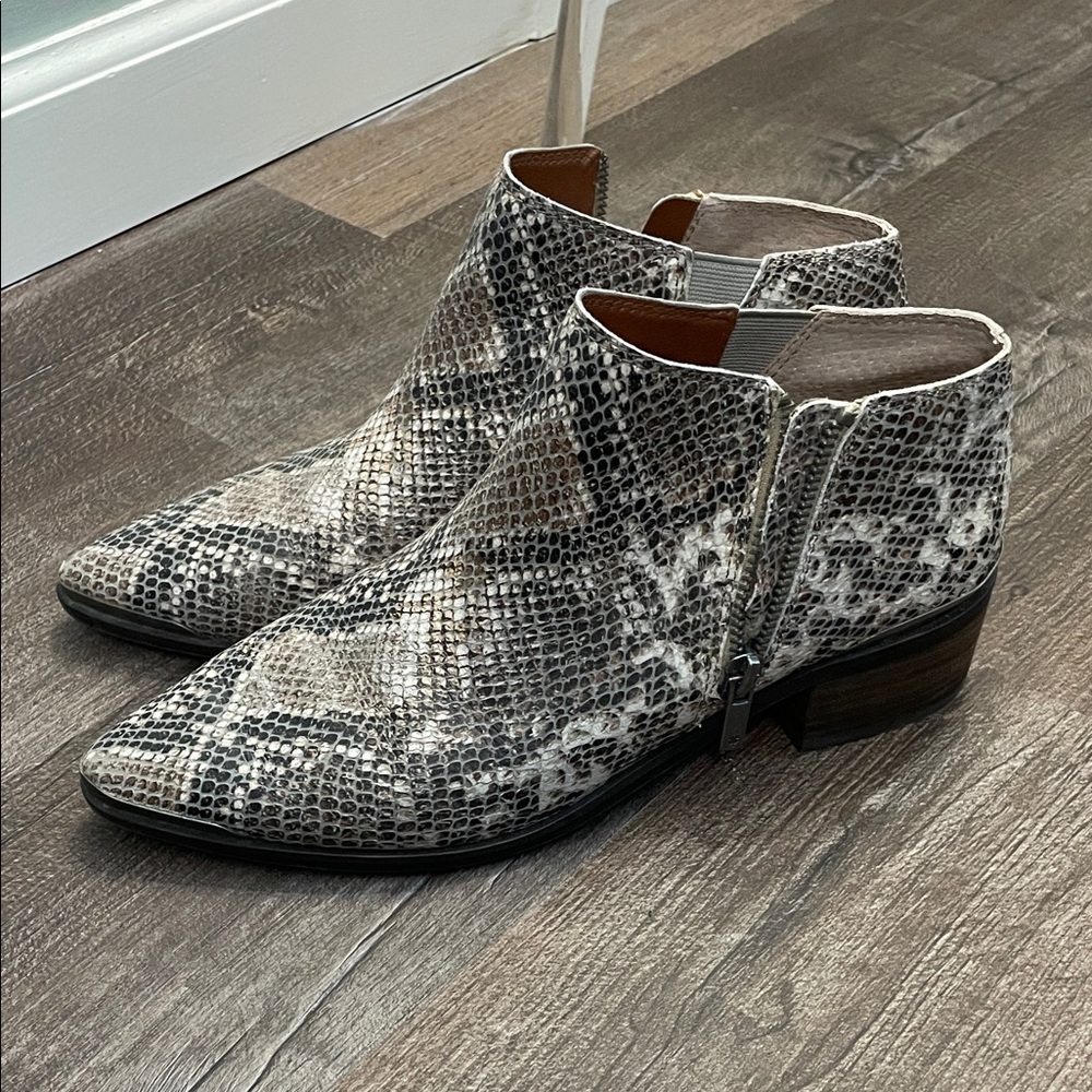 Snakeskin Patterned Ankle Boots Lucky Brand